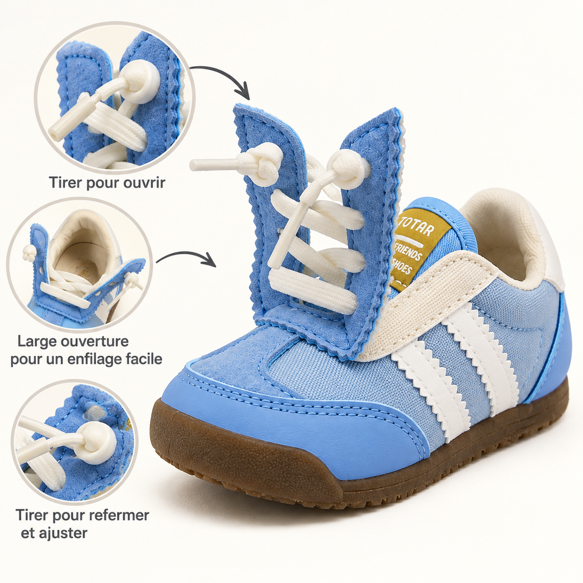 Baseo Twin — Baskets barefoot à bride pour pieds en mouvement